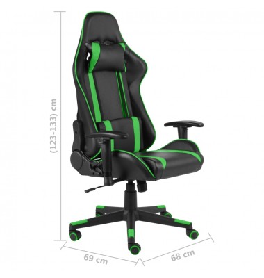  Pasukama žaidimų kėdė, žalios spalvos, PVC - Žaidimų kėdės - 8
