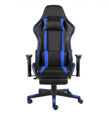  Pasukama žaidimų kėdė su pakoja, mėlynos spalvos, PVC - Žaidimų kėdės - 2
