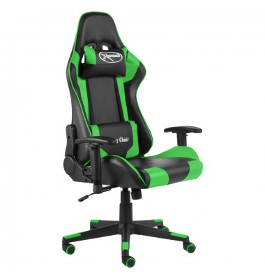  Pasukama žaidimų kėdė, žalios spalvos, PVC - Žaidimų kėdės - 1