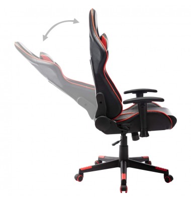  Žaidimų kėdė, juodos ir raudonos spalvos, dirbtinė oda  - Žaidimų kėdės - 5