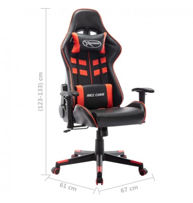  Žaidimų kėdė, juodos ir raudonos spalvos, dirbtinė oda  - Žaidimų kėdės - 8