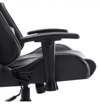  Žaidimų kėdė, juodos ir pilkos spalvos, dirbtinė oda  - Žaidimų kėdės - 7