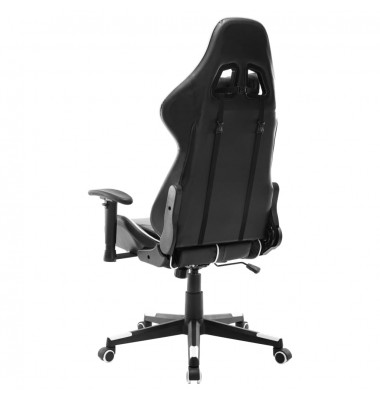  Žaidimų kėdė, juodos ir baltos spalvos, dirbtinė oda  - Žaidimų kėdės - 4