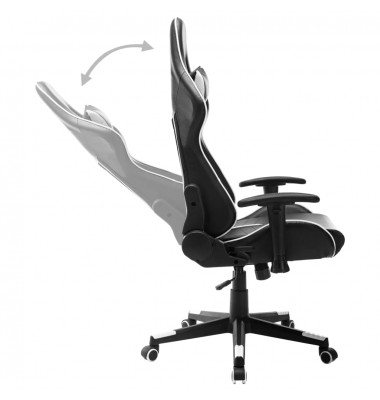  Žaidimų kėdė, juodos ir baltos spalvos, dirbtinė oda  - Žaidimų kėdės - 5