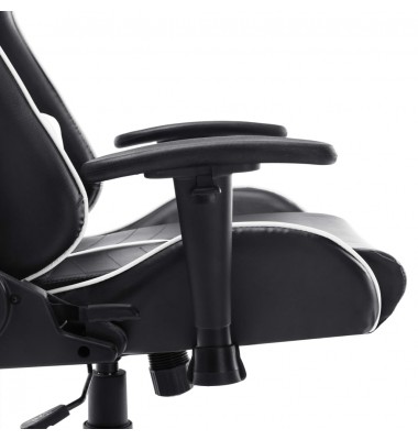  Žaidimų kėdė, juodos ir baltos spalvos, dirbtinė oda  - Žaidimų kėdės - 7