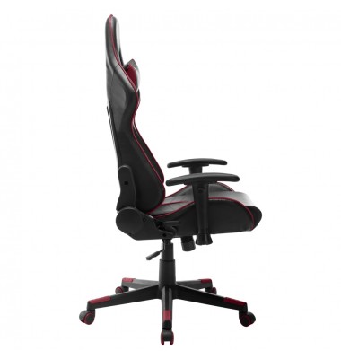  Žaidimų kėdė, juodos ir vyno raudonos spalvos, dirbtinė oda  - Žaidimų kėdės - 3