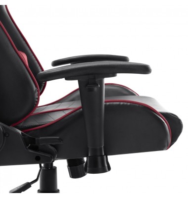  Žaidimų kėdė, juodos ir vyno raudonos spalvos, dirbtinė oda  - Žaidimų kėdės - 7