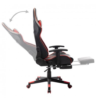  Žaidimų kėdė su pakoja, juoda ir raudona, dirbtinė oda  - Žaidimų kėdės - 7