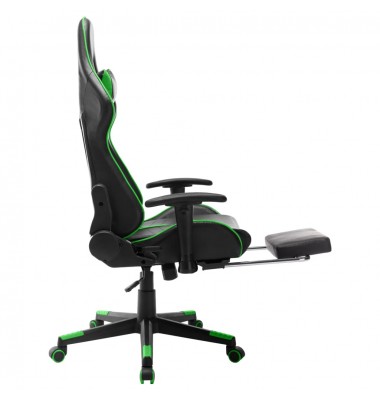  Žaidimų kėdė su pakoja, juodos ir žalios spalvos, dirbtinė oda  - Žaidimų kėdės - 5