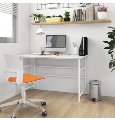  Kompiuterio stalas, baltos spalvos, 105x55x72cm, MDF ir metalas - Rašomieji stalai - 1