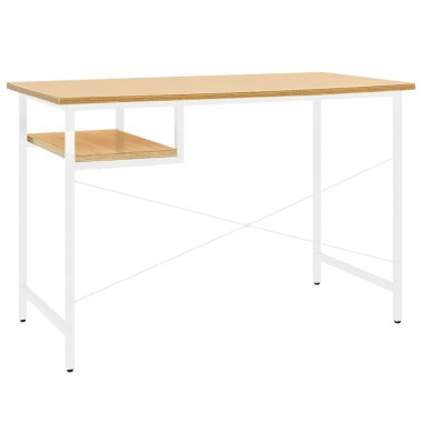  Kompiuterio stalas, baltas/ąžuolo, 105x55x72cm, MDF ir metalas - Rašomieji stalai - 5
