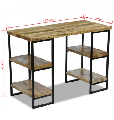  Biuro stalas, mango mediena, 110 x 50 x 76 cm - Rašomieji stalai - 8
