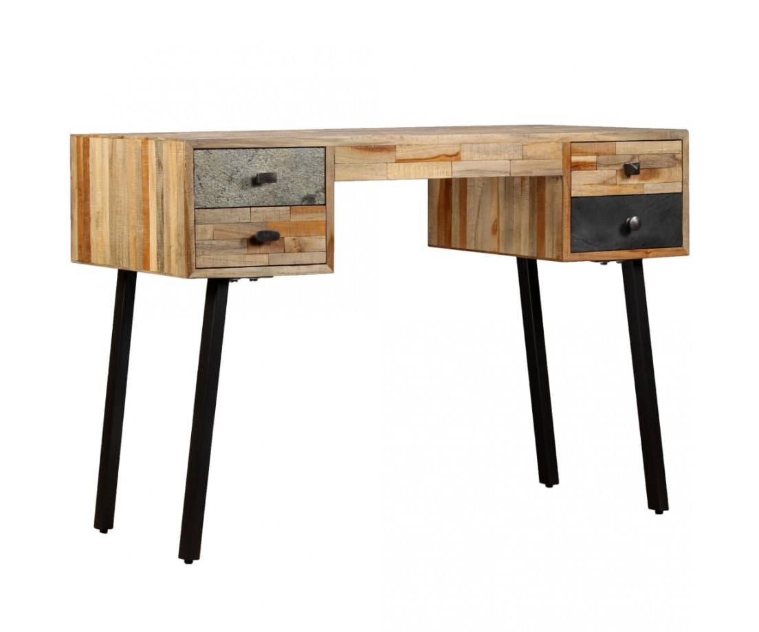 Rašomasis stalas, perdirbta mediena, 110x50x76cm - Rašomieji stalai - 1 Rašomasis stalas, perdirbta mediena, 110x50x76cm - Rašomieji stalai - 1