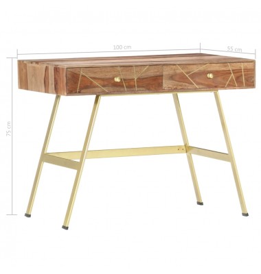  Rašomasis stalas su stalčiais, 110x55x76cm, dalbergijos masyvas - Rašomieji stalai - 6
