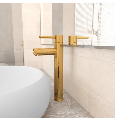  Vonios kambario maišytuvas, auksinės spalvos, 12x30cm - Maišytuvai - 1