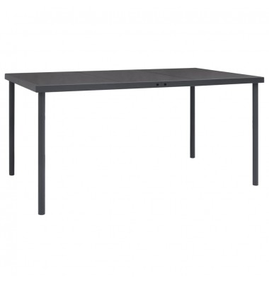  Lauko valgomojo stalas, antracito, 150x90x74cm, plienas  - Lauko stalai, staliukai - 1