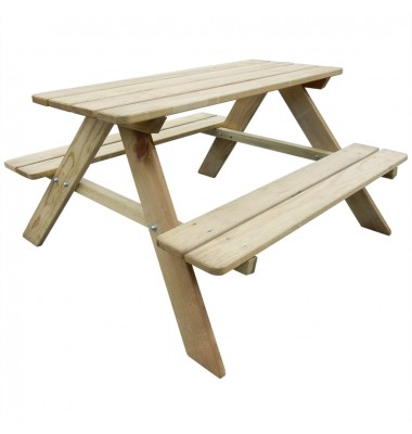  Vaikiškas iškylos stalas 89x89,6x50,8cm, pušies mediena