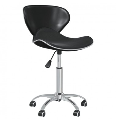  Pasukamos valgomojo kėdės, 2vnt., juodos spalvos, dirbtinė oda - Valgomojo Kėdės - 4