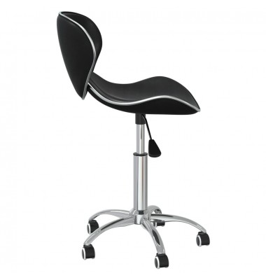  Pasukamos valgomojo kėdės, 2vnt., juodos spalvos, dirbtinė oda - Valgomojo Kėdės - 6