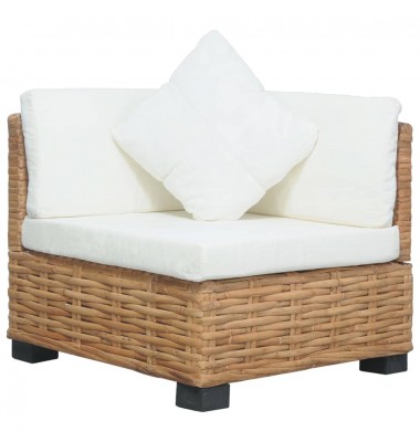  Kampinė sofa su pagalvėlėmis, natūralus ratanas - Moduliniai lauko baldai - 1