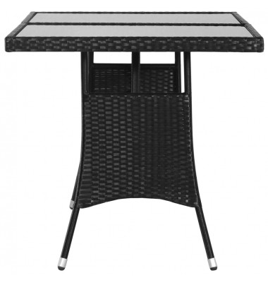  Sodo stalas, juodas, 140x80x74cm, poliratanas - Lauko stalai, staliukai - 3