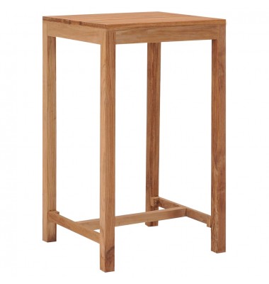  Sodo baro stalas, 60x60x105cm, tikmedžio medienos masyvas