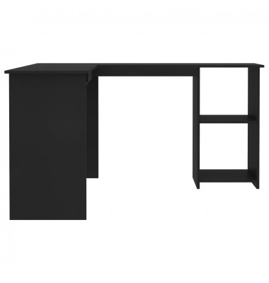  Kampinis stalas, juodos spalvos, 120x140x75cm, MDP, L formos - Rašomieji stalai - 5