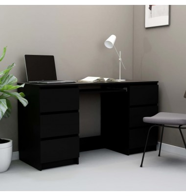  Rašomasis stalas, juodos spalvos, 140x50x77cm, MDP - Rašomieji stalai - 1