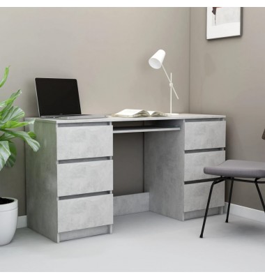  Rašomasis stalas, betono pilkos spalvos, 140x50x77cm, MDP - Rašomieji stalai - 1