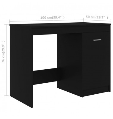  Rašomasis stalas, juodos spalvos, 100x50x76cm, MDP - Rašomieji stalai - 9