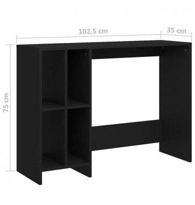  Kompiuterio stalas, juodos spalvos, 102,5x35x75cm, MDP - Rašomieji stalai - 6