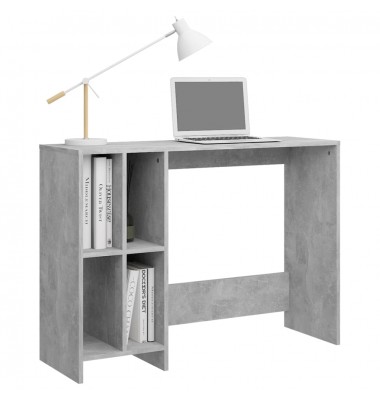  Kompiuterio stalas, betono pilkos spalvos, 102,5x35x75cm, MDP - Rašomieji stalai - 3
