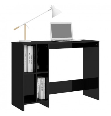  Kompiuterio stalas, juodos spalvos, 102,5x35x75cm, MDP, blizgus - Rašomieji stalai - 3