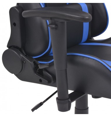 Atlošiama biuro/žaidimų kėdė su atrama kojoms, mėlyna - Žaidimų kėdės - 4