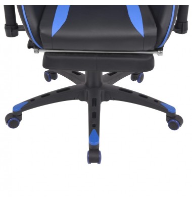 Atlošiama biuro/žaidimų kėdė su atrama kojoms, mėlyna - Žaidimų kėdės - 5
