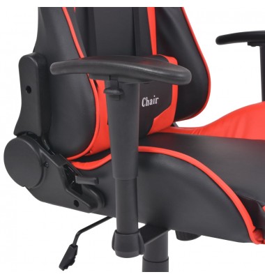 Atlošiama biuro/žaidimų kėdė, dirbtinė oda, raudona - Žaidimų kėdės - 4