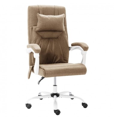  Masažinė biuro kėdė, taupe spalvos, audinys - Biuro kėdės - 1