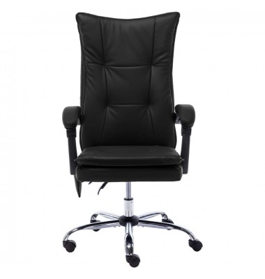  Masažinė biuro kėdė, juodos spalvos, dirbtinė oda - Biuro kėdės - 2