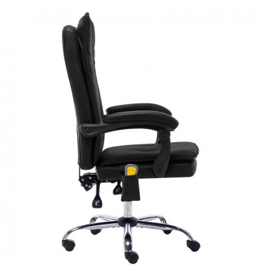  Masažinė biuro kėdė, juodos spalvos, dirbtinė oda - Biuro kėdės - 3