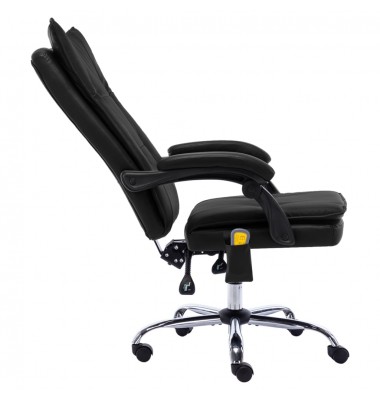  Masažinė biuro kėdė, juodos spalvos, dirbtinė oda - Biuro kėdės - 5