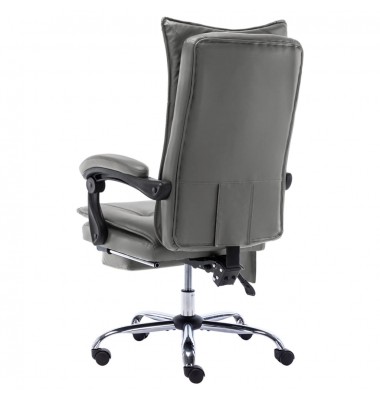 Masažinė biuro kėdė, antracito spalvos, dirbtinė oda - Biuro kėdės - 4