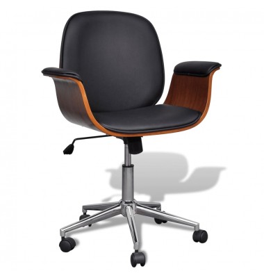  Supamasis krėslas, išlenkta mediena ir dirbtinė oda  - Biuro kėdės - 1
