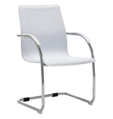  Gembinė biuro kėdė, baltos spalvos, dirbtinė oda - Biuro kėdės - 1