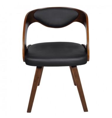  Valgomojo kėdės, 2vnt., rudos, dirbtinė oda - Valgomojo Kėdės - 3