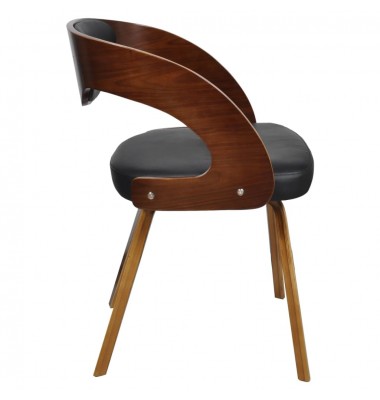  Valgomojo kėdės, 2vnt., rudos, dirbtinė oda - Valgomojo Kėdės - 4
