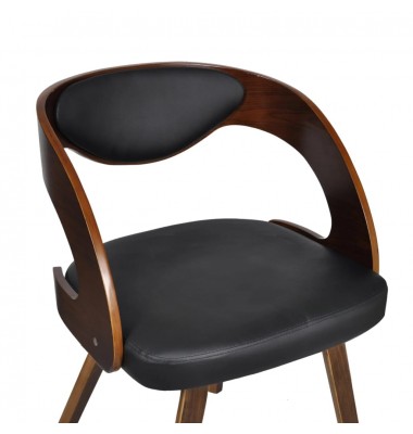  Valgomojo kėdės, 2vnt., rudos, dirbtinė oda - Valgomojo Kėdės - 5