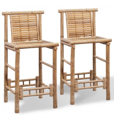  Baro taburetės, 2 vnt., bambukas - Baro kėdės - 1