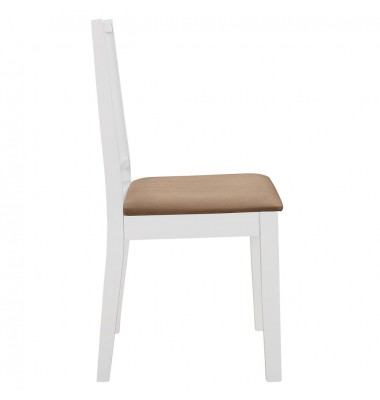  Valgomojo kėdės su pagalv., 2 vnt., balt. sp., medienos masyvas - Valgomojo Kėdės - 4