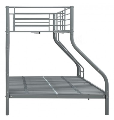 Dviaukštės lovos rėmas, pilkas, 140x200cm/90x200cm, metalas - Dviaukštės lovos - 4