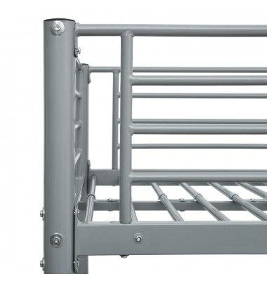 Dviaukštės lovos rėmas, pilkas, 140x200cm/90x200cm, metalas - Dviaukštės lovos - 5